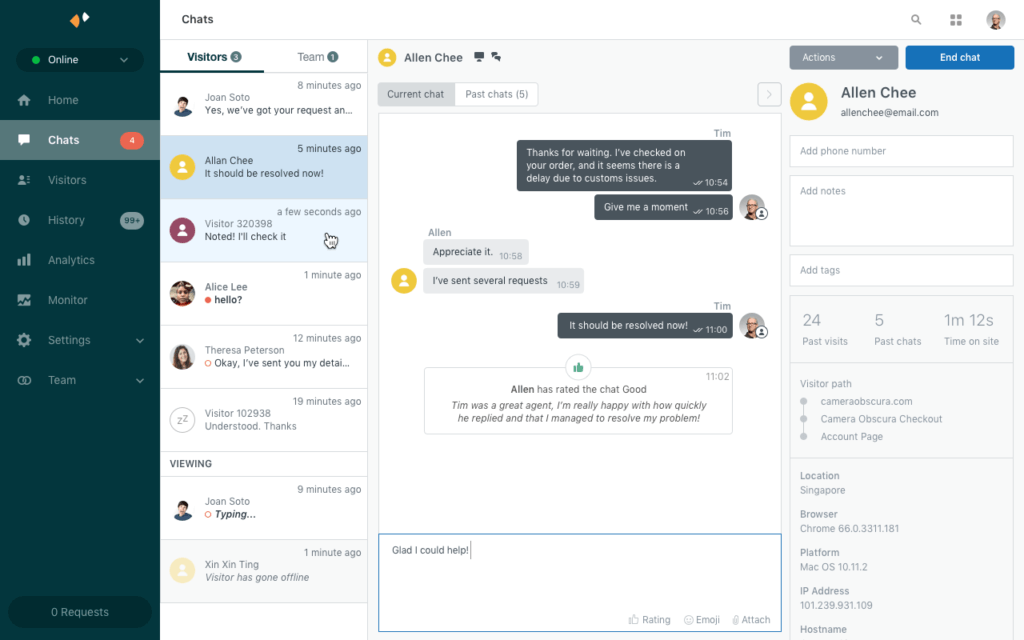 Zendesk customer support platform