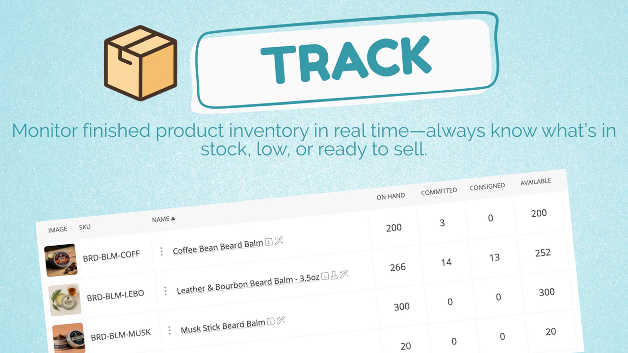 Craftybase inventory management for handmade and small-batch Shopify sellers