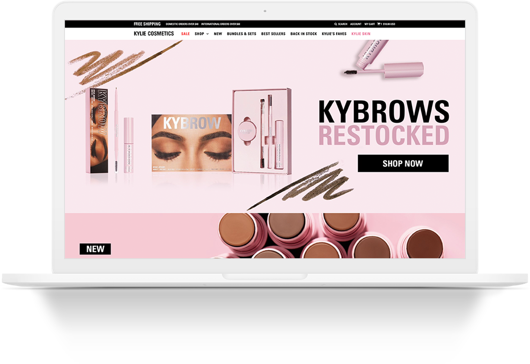 Kylie Cosmetics Shopify Plus storefront
