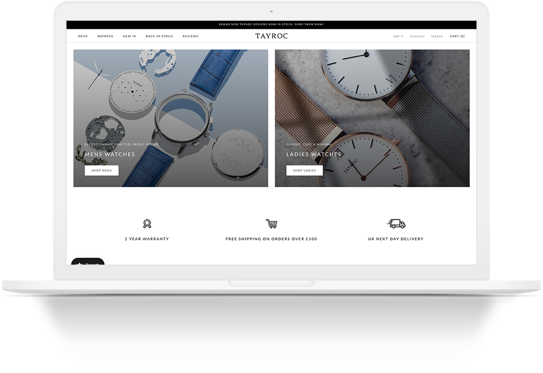 Tayroc Shopify storefront