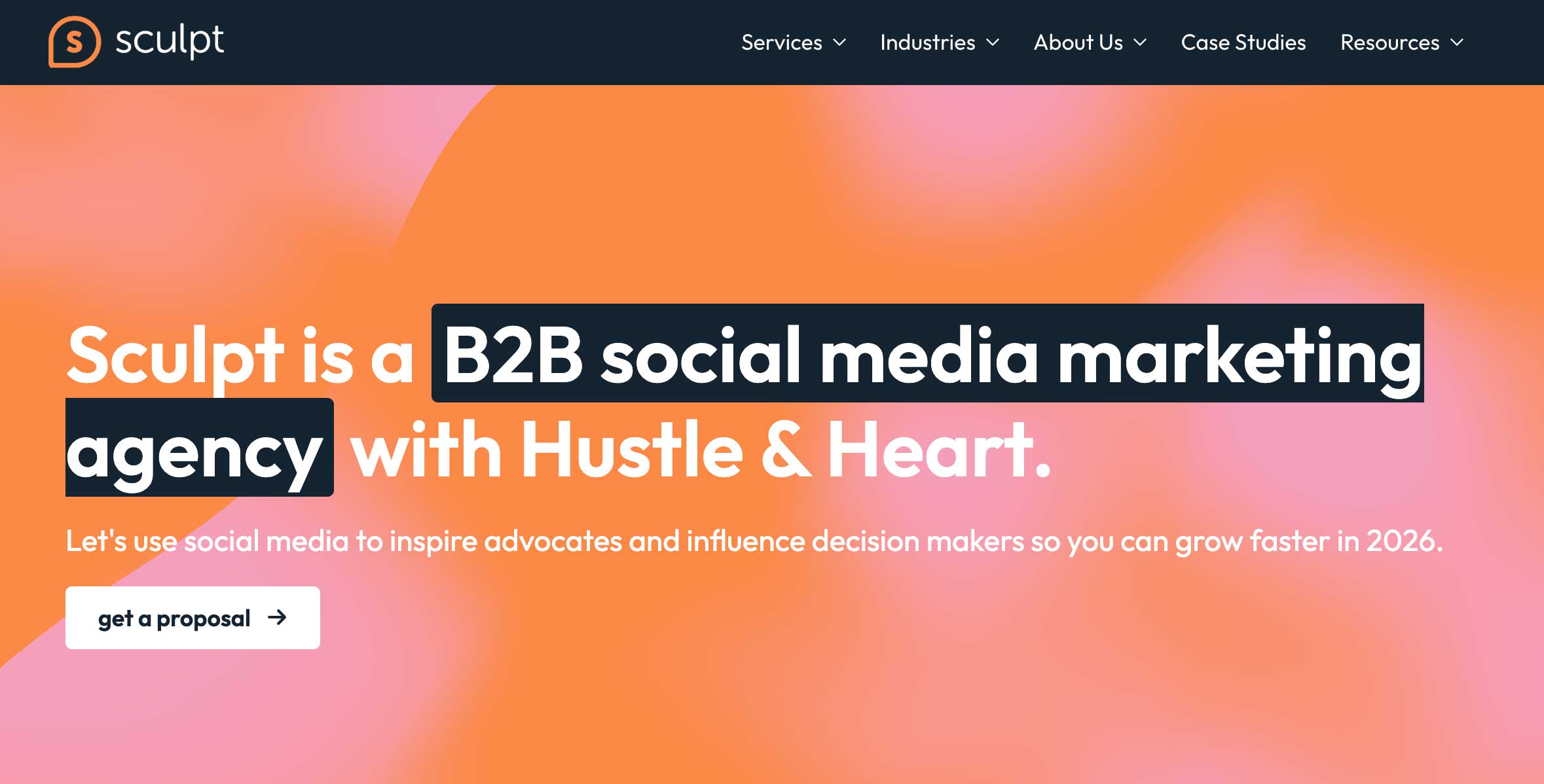 Sculpt B2B social agency
