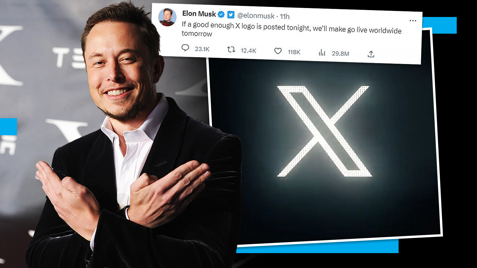 Elon Musk and the X platform logo representing the ownership transition