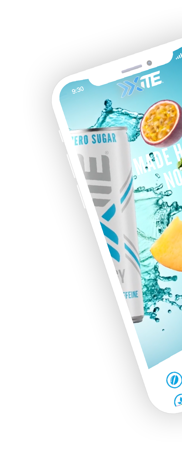energy drink web design ecommerce